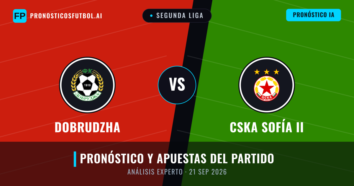 Dobrudzha vs CSKA Sofía II — pronóstico y previa del partido