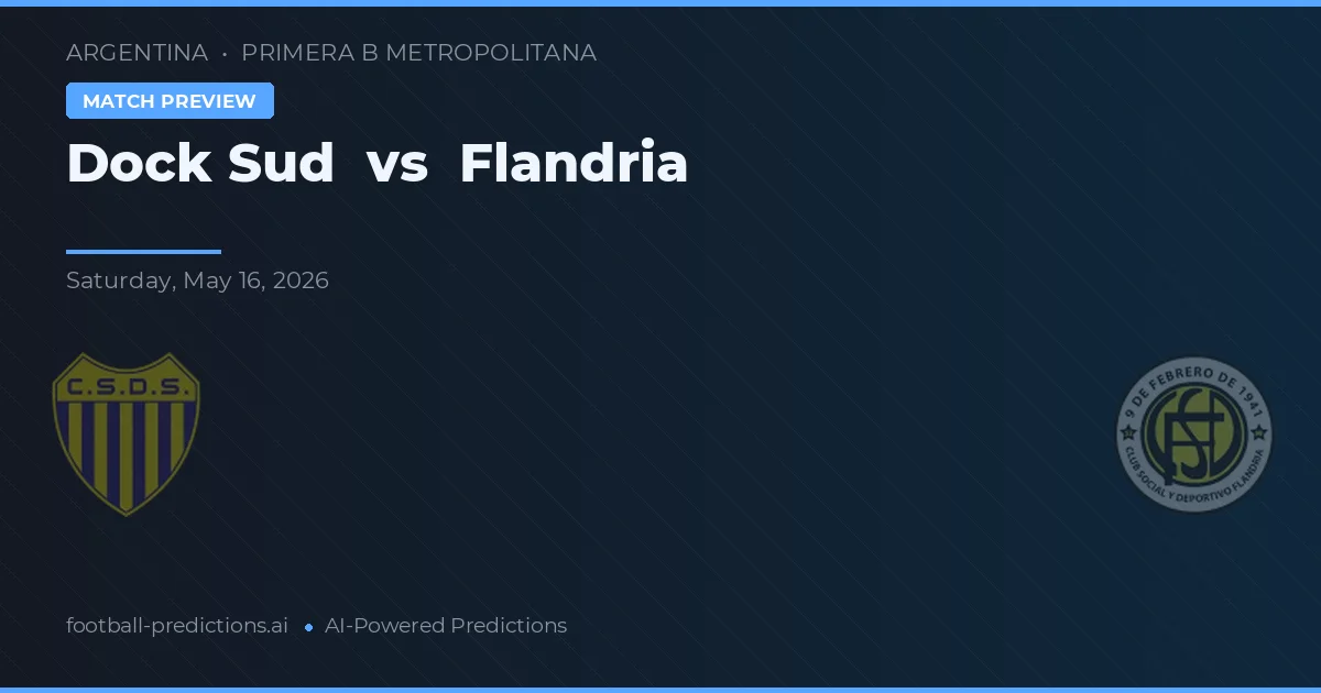 Dock Sud vs Flandria — pronóstico y previa del partido