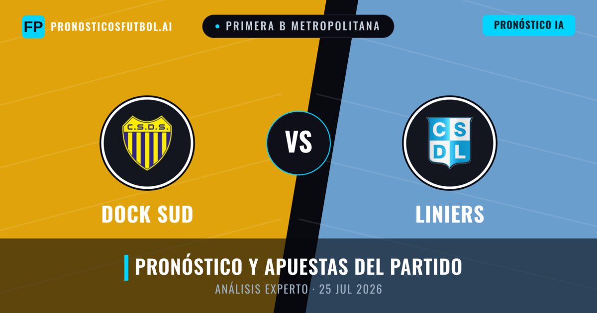 Dock Sud vs Liniers — pronóstico y previa del partido