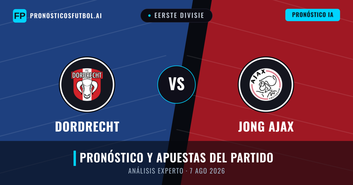 Dordrecht vs Jong Ajax — pronóstico y previa del partido