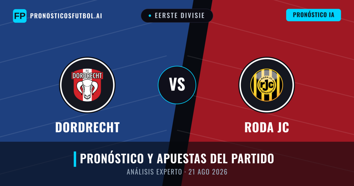 Dordrecht vs Roda JC — pronóstico y previa del partido