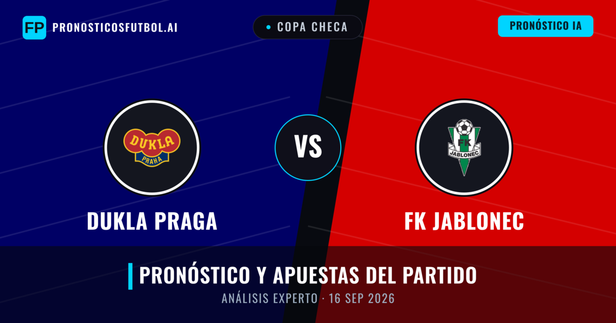 Dukla Praga vs FK Jablonec — pronóstico y previa del partido