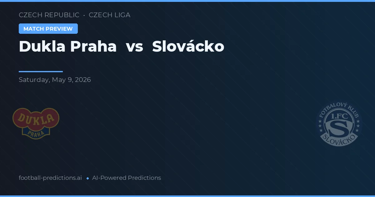 Dukla Praga vs Slovácko — pronóstico y previa del partido