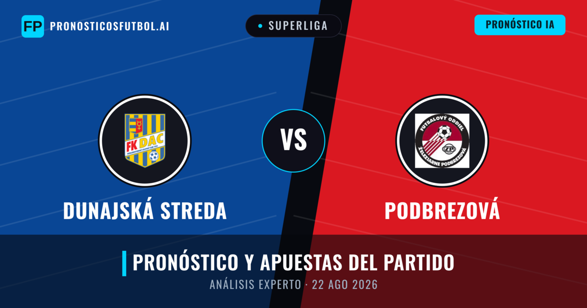 Dunajská Streda vs Podbrezová — pronóstico y previa del partido