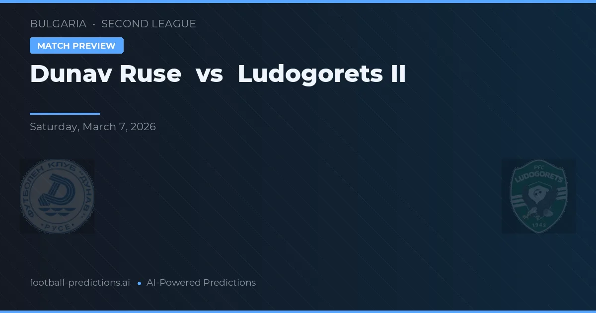 Dunav Ruse vs Ludogorets II — pronóstico y previa del partido