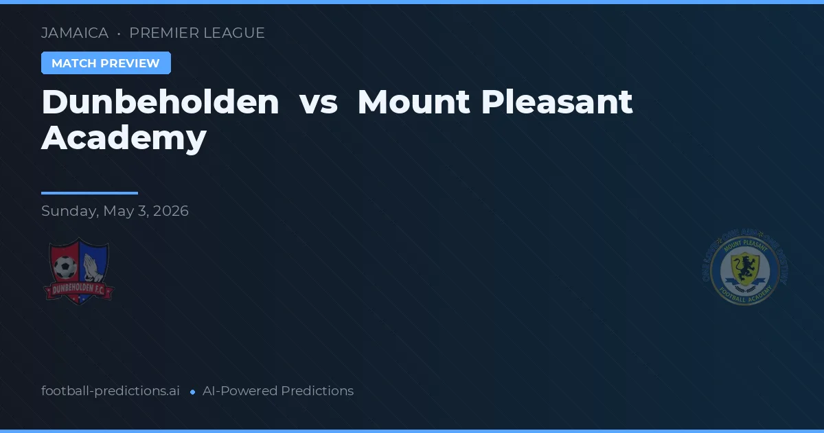 Dunbeholden vs Mount Pleasant Academy — pronóstico y previa del partido
