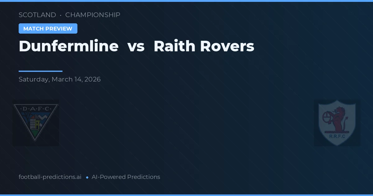 Dunfermline Athletic vs Raith Rovers — pronóstico y previa del partido