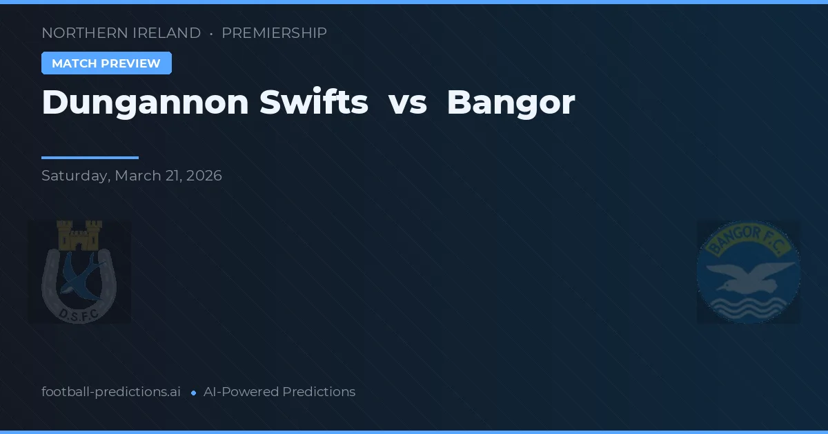 Dungannon Swifts vs Bangor — pronóstico y previa del partido