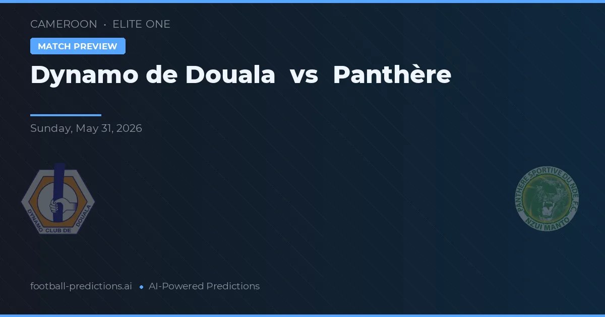 Dynamo de Duala vs Panthère — pronóstico y previa del partido