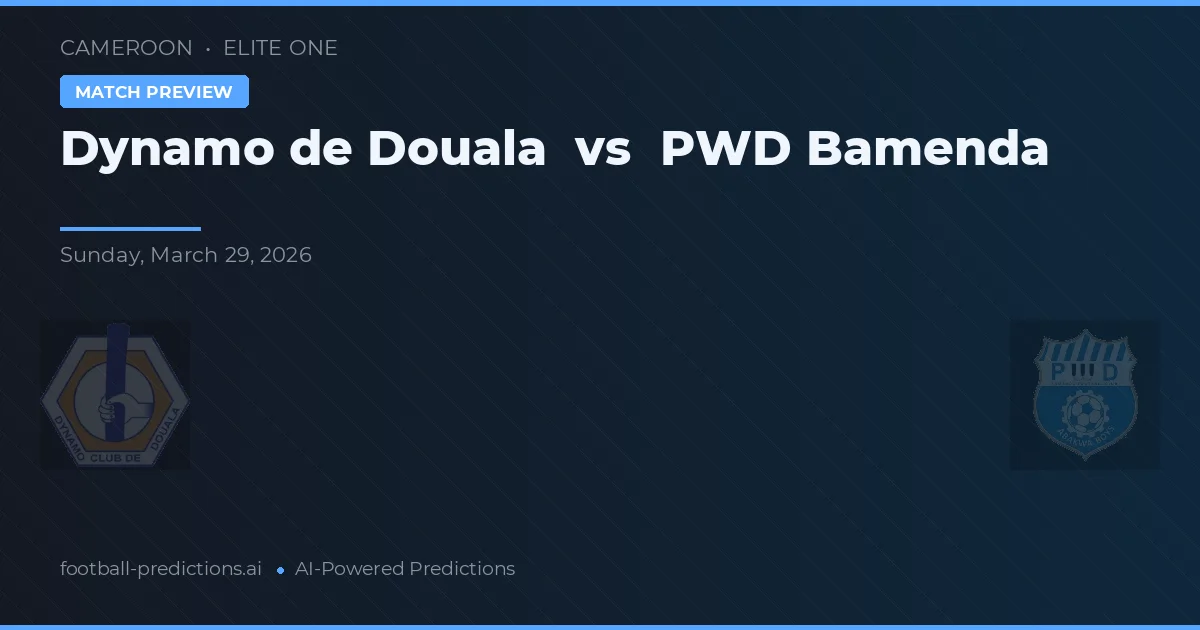 Dynamo de Duala vs PWD Bamenda — pronóstico y previa del partido