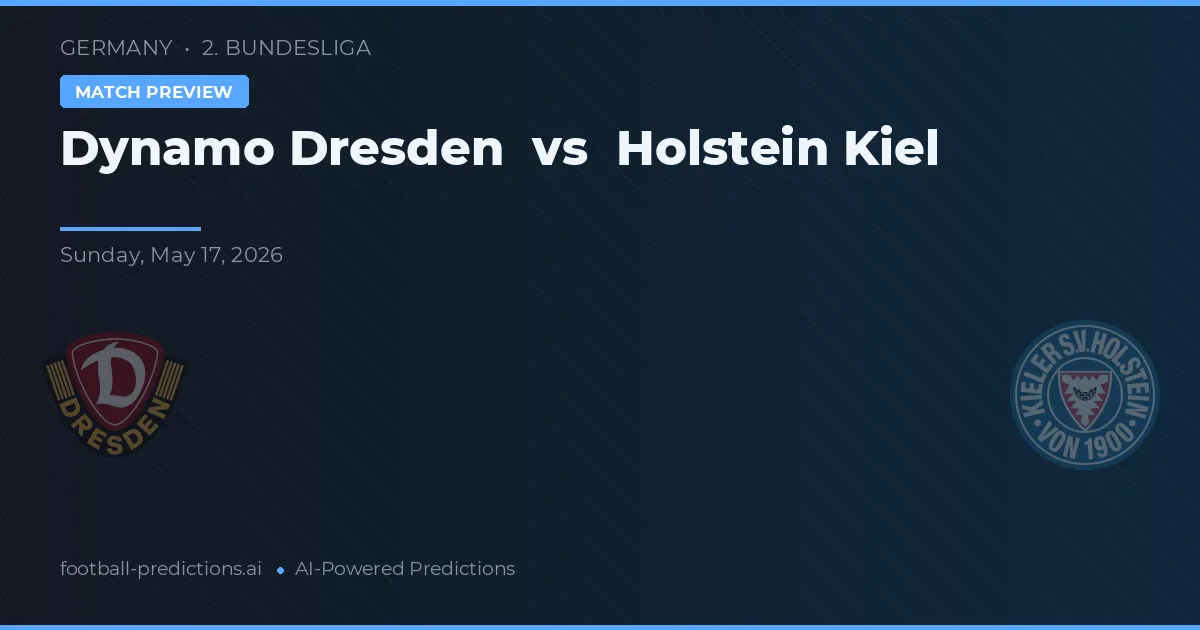 Dynamo Dresde vs Holstein Kiel — pronóstico y previa del partido