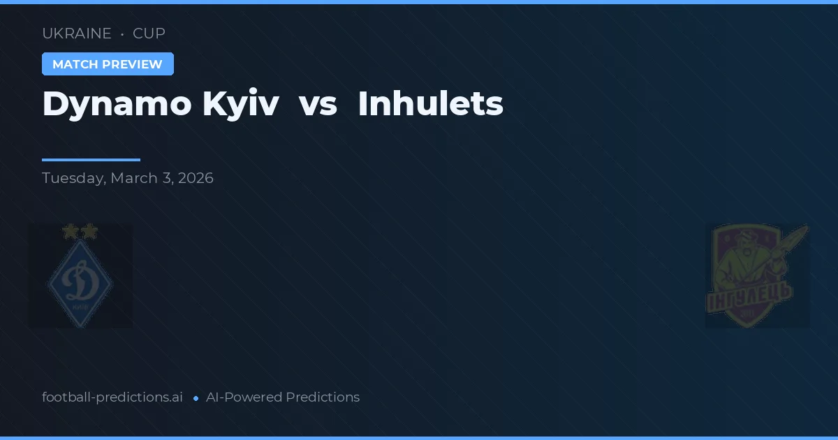 Dinamo de Kiev vs Inhulets — pronóstico y previa del partido