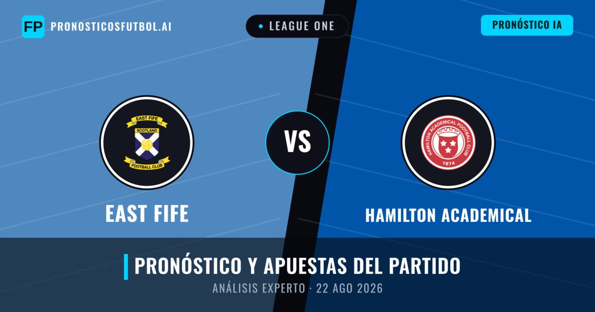 East Fife vs Hamilton Academical — pronóstico y previa del partido