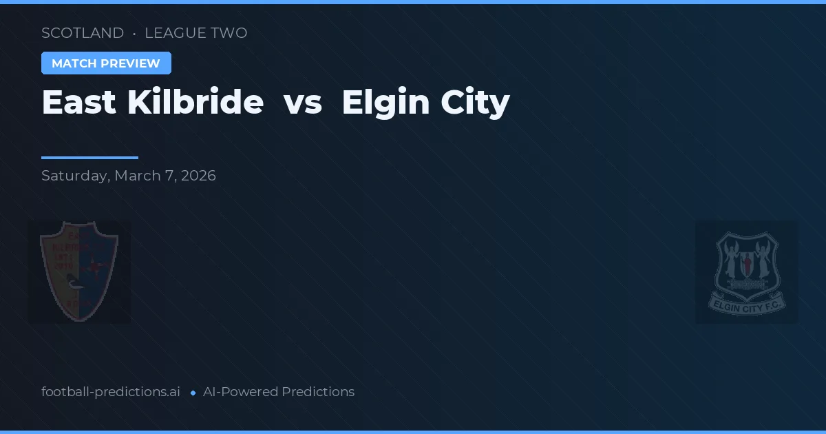 East Kilbride vs Elgin Ciudad — pronóstico y previa del partido