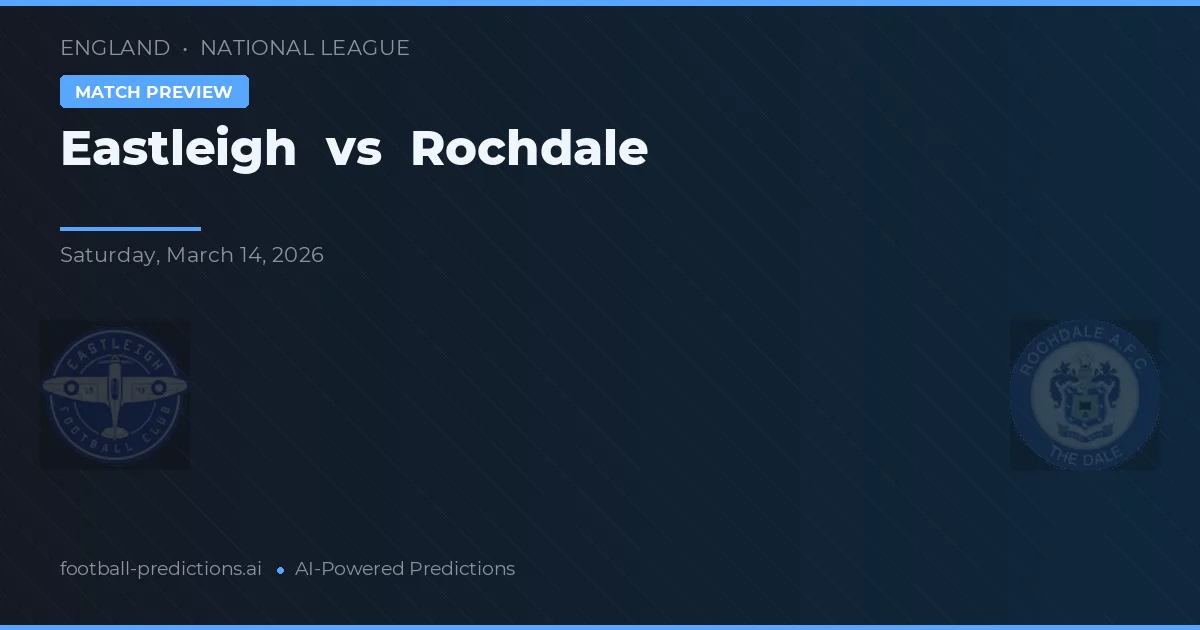 Eastleigh vs Rochdale — pronóstico y previa del partido
