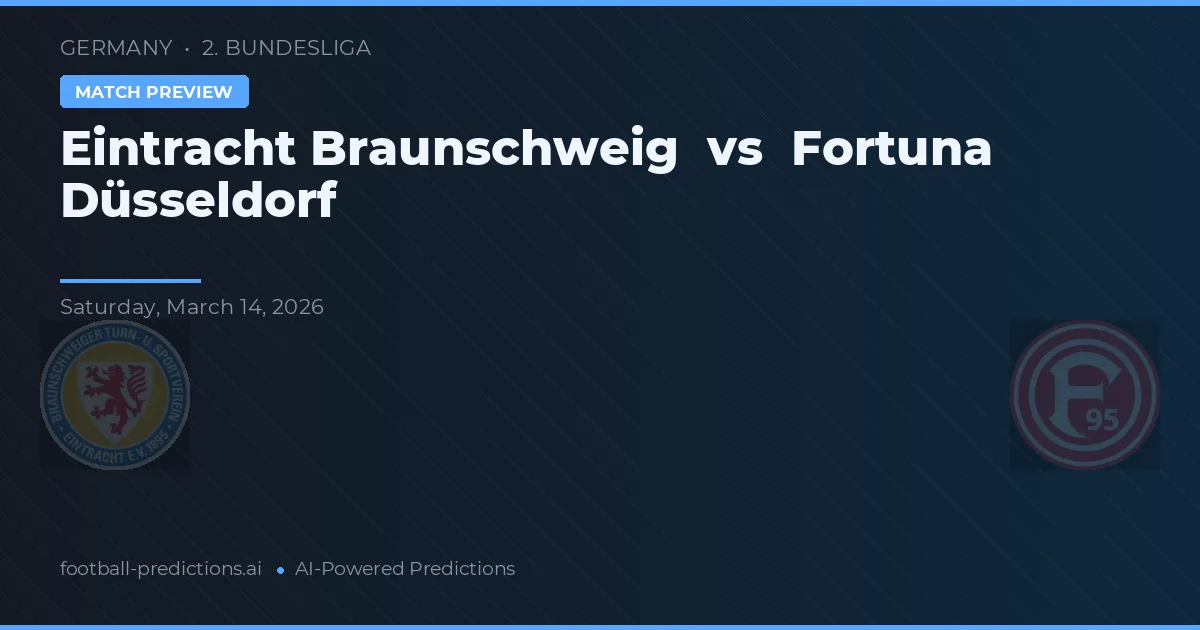 Eintracht Braunschweig vs Fortuna Düsseldorf — pronóstico y previa del partido