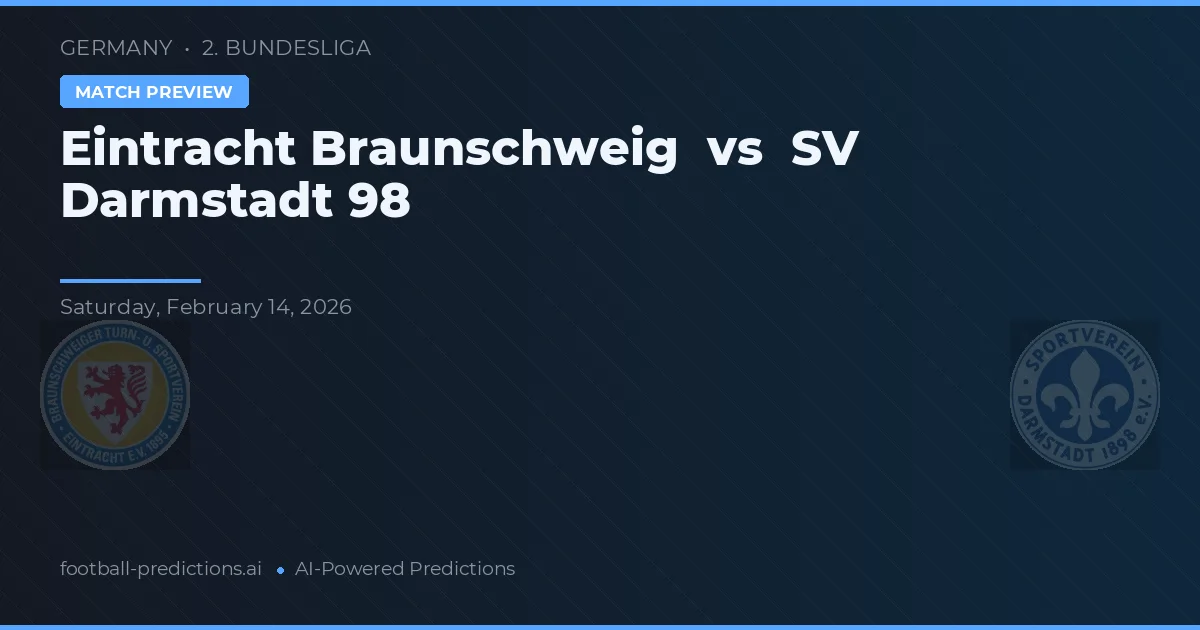 Eintracht Braunschweig vs SV Darmstadt 98 — pronóstico y previa del partido