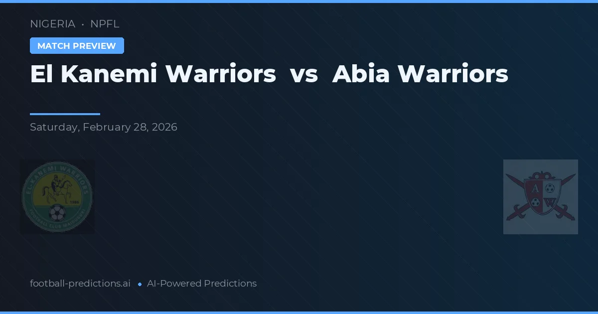 Guerreros El Kanemi vs Abia Warriors — pronóstico y previa del partido