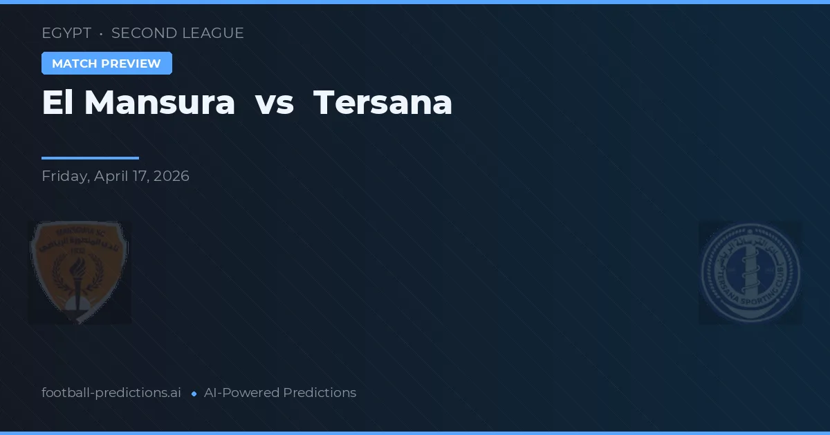 El Mansura vs Tersana — pronóstico y previa del partido
