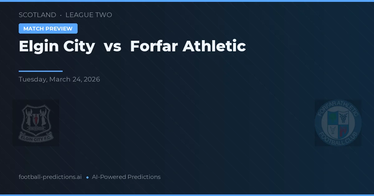 Elgin Ciudad vs Forfar Athletic — pronóstico y previa del partido