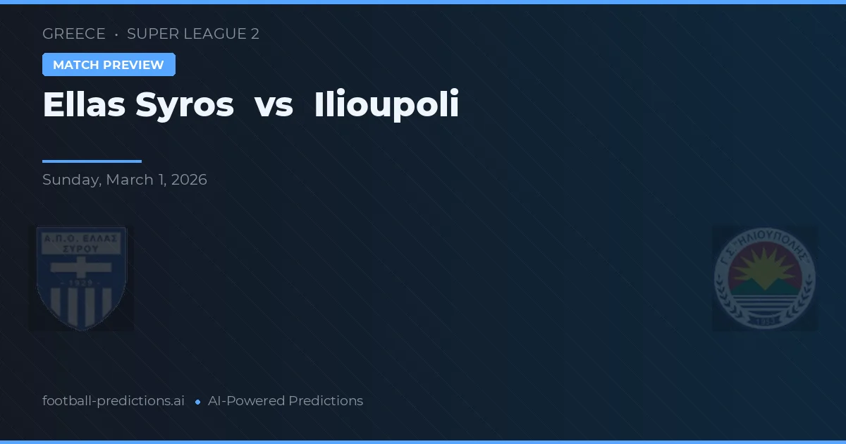 Ellas Syros vs Estrela — pronóstico y previa del partido