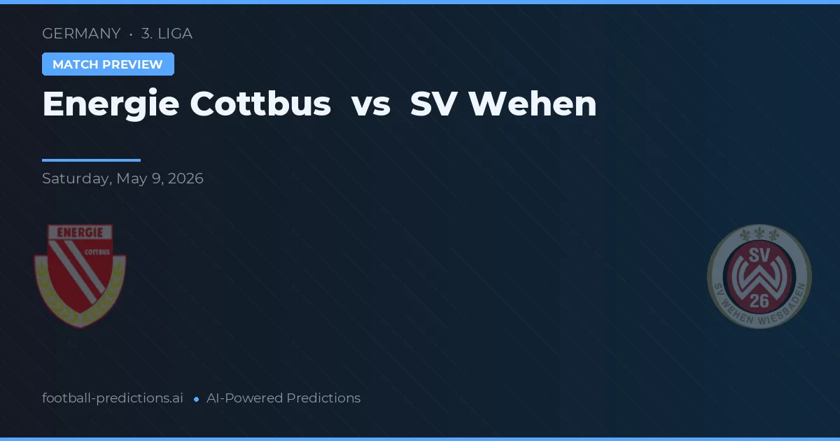 Energía Cottbus vs SV Wehen — pronóstico y previa del partido