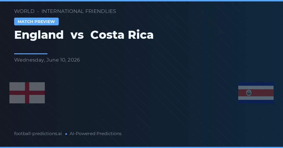 Inglaterra vs Costa Rica — pronóstico y previa del partido