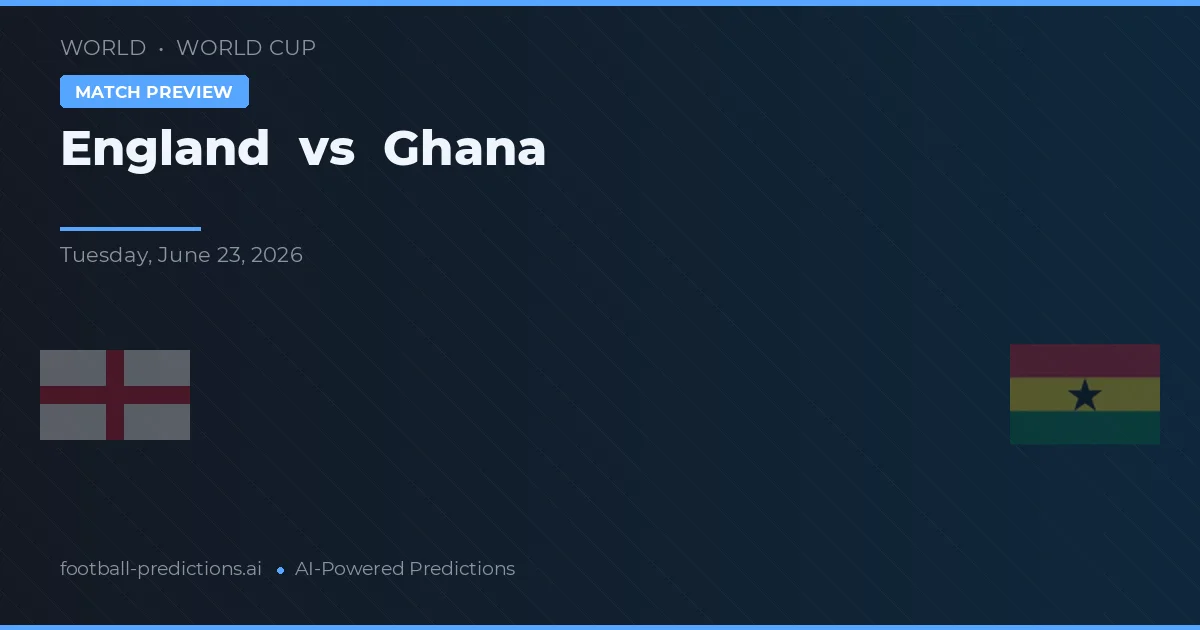 Inglaterra vs Ghana — pronóstico y previa del partido