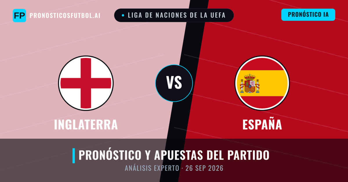 Inglaterra vs España — pronóstico y previa del partido