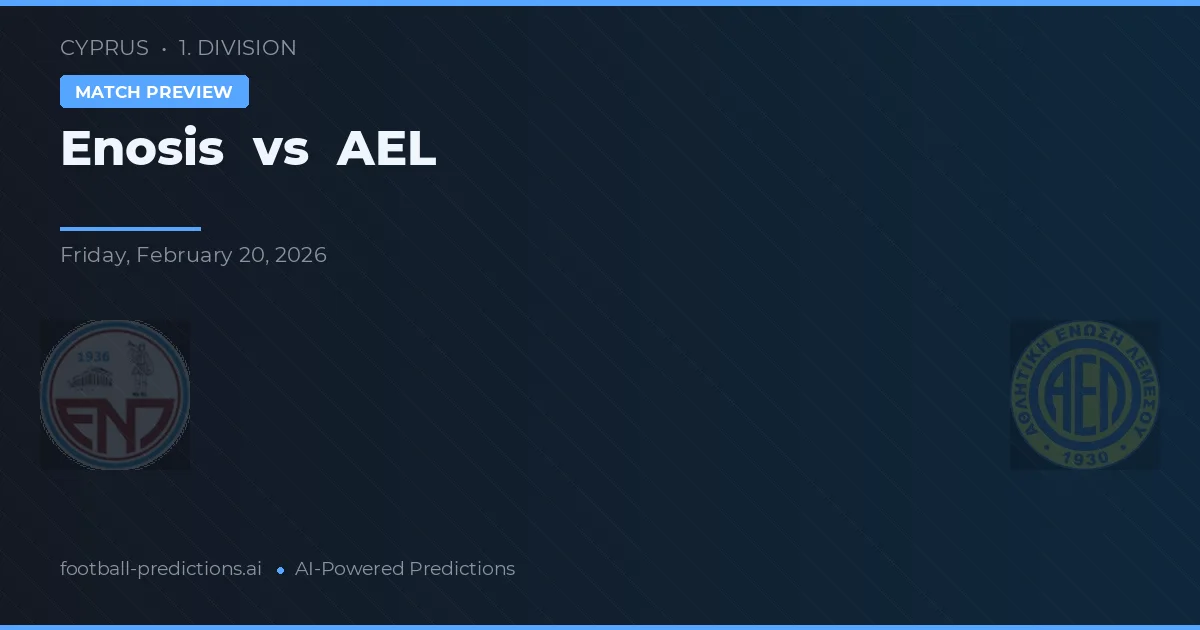 Enosis vs AEL Limassol — pronóstico y previa del partido