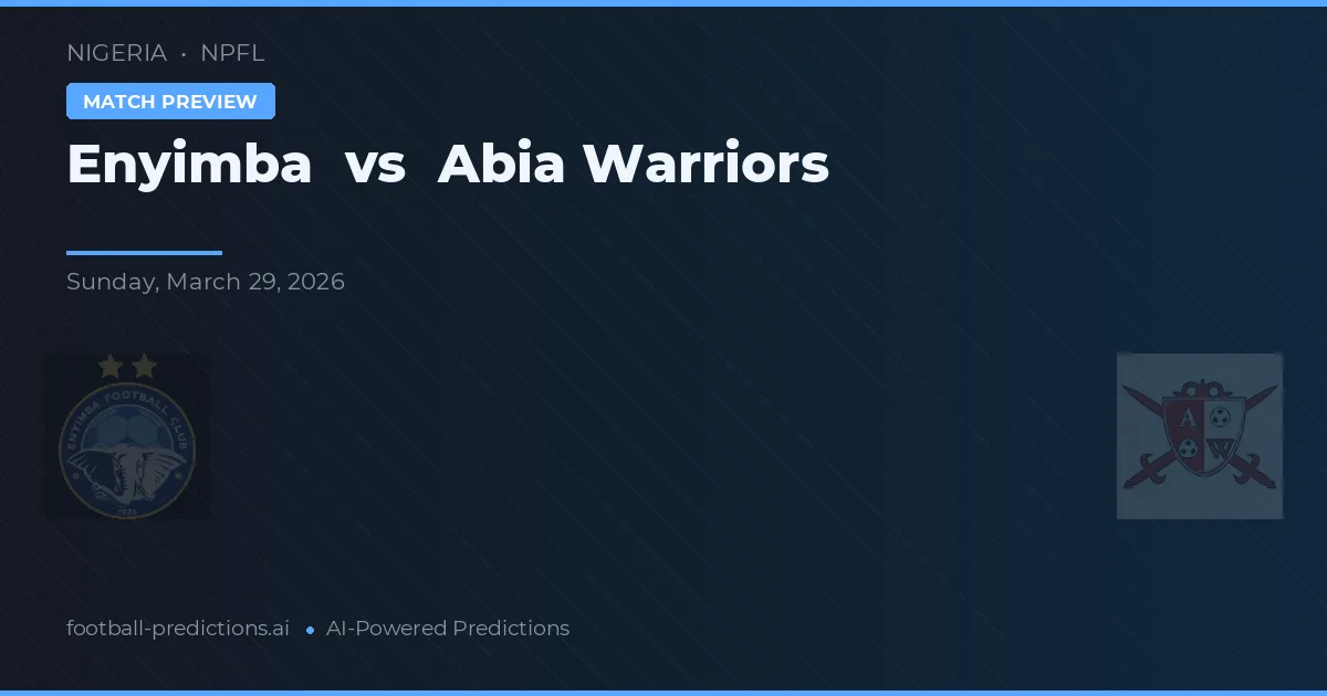 Enyimba vs Abia Warriors — pronóstico y previa del partido