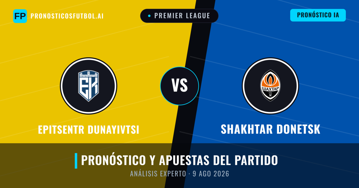 Epitsentr Dunayivtsi vs Shakhtar Donetsk — pronóstico y previa del partido