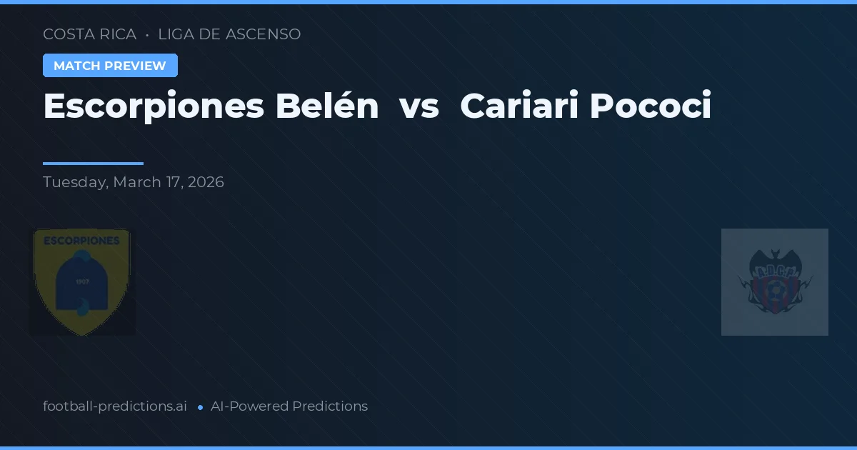Escorpiones Belén vs Cariari Pococí — pronóstico y previa del partido