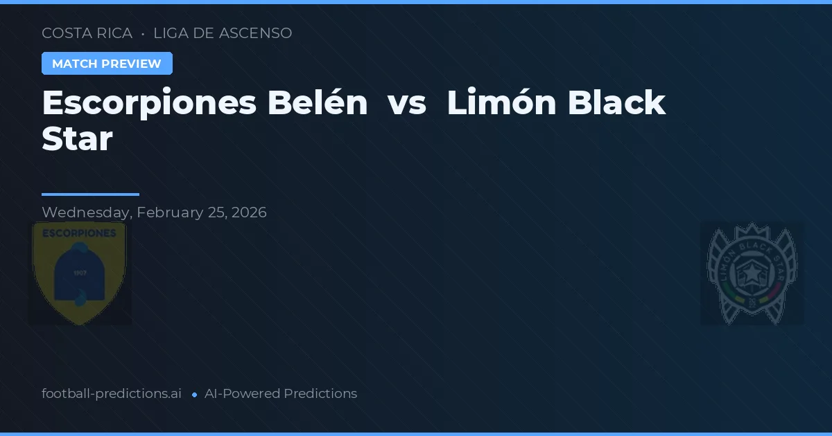 Escorpiones Belén vs Límón Black Star — pronóstico y previa del partido