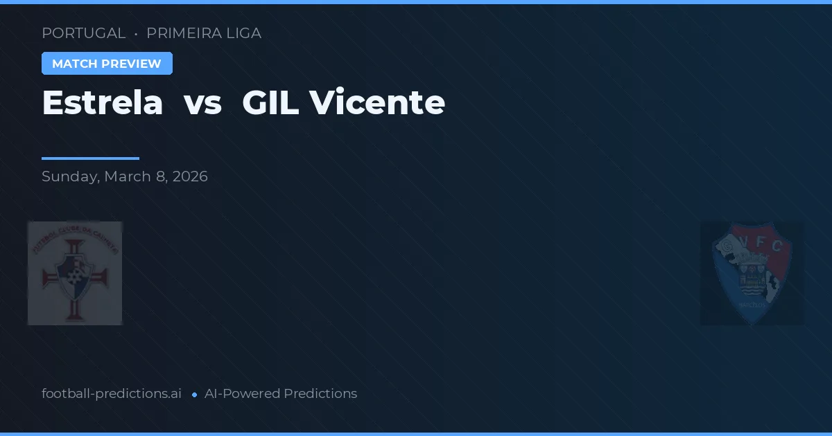 Estrela vs GIL Vicente — pronóstico y previa del partido