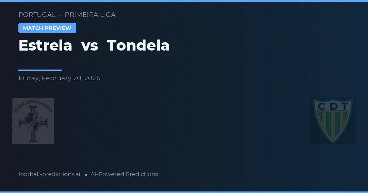 Estrela vs Tondela — pronóstico y previa del partido