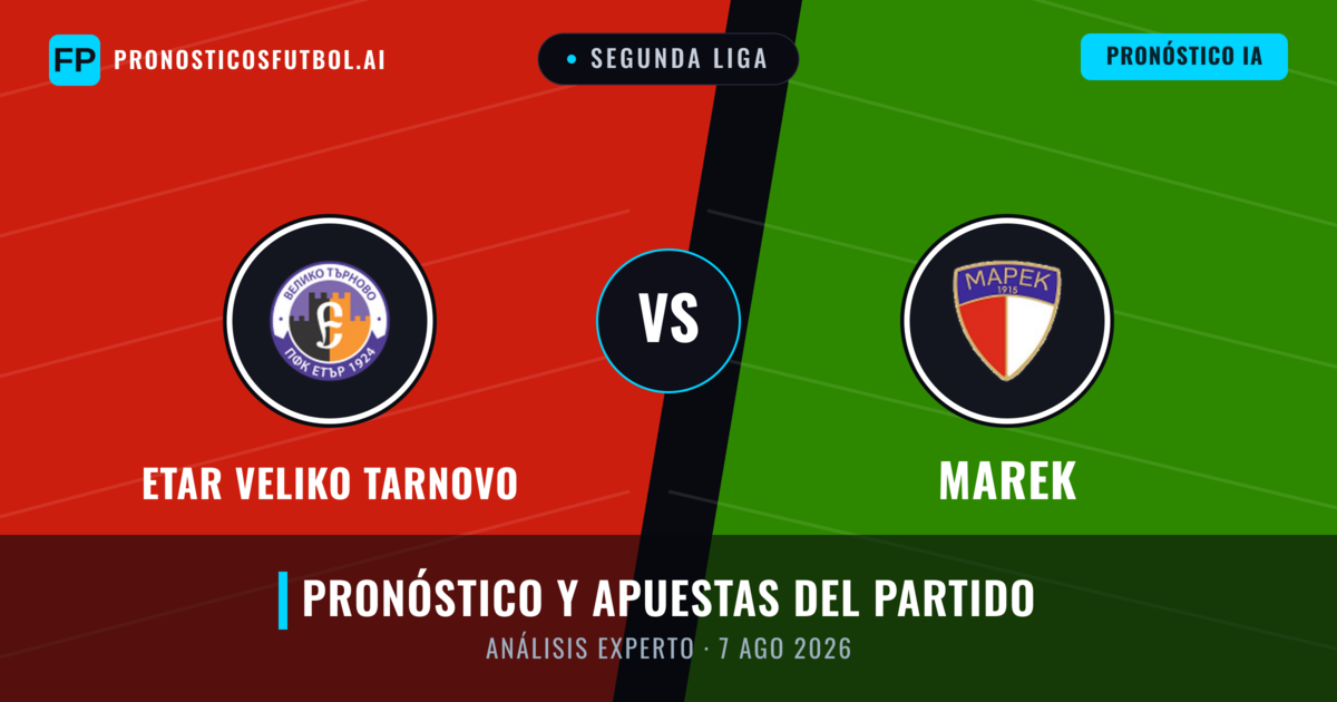 Etar Veliko Tarnovo vs Marek — pronóstico y previa del partido