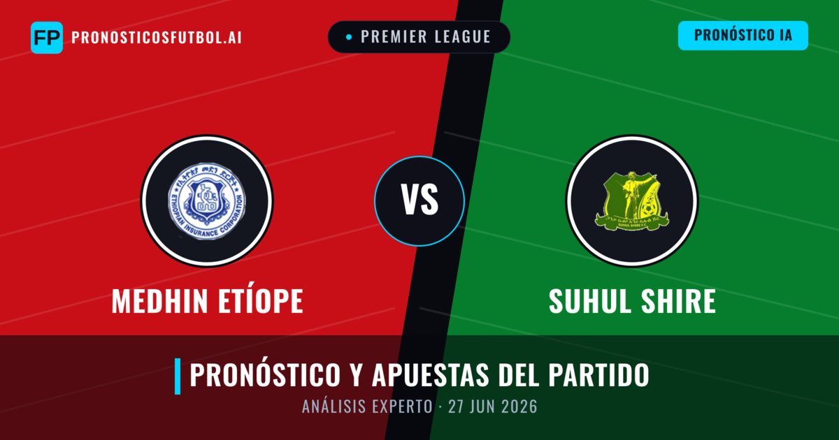 Medhin Etíope vs Suhul Shire — pronóstico y previa del partido