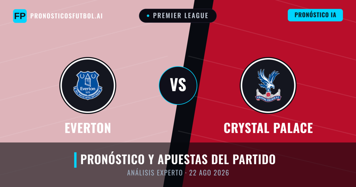 Everton vs Crystal Palace — pronóstico y previa del partido