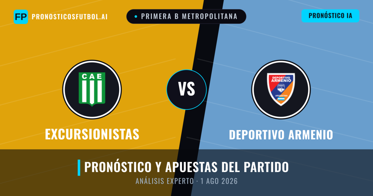 Excursionistas vs Deportivo Armenio — pronóstico y previa del partido