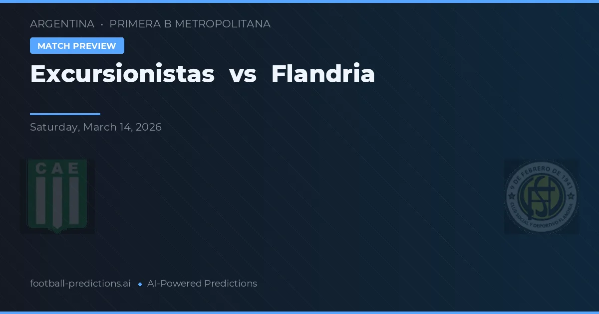 Excursionistas vs Flandria — pronóstico y previa del partido