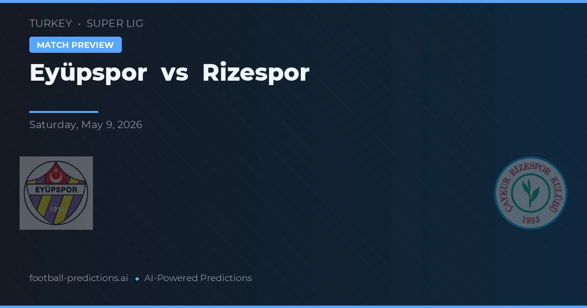 Eyüpspor vs Rizespor — pronóstico y previa del partido