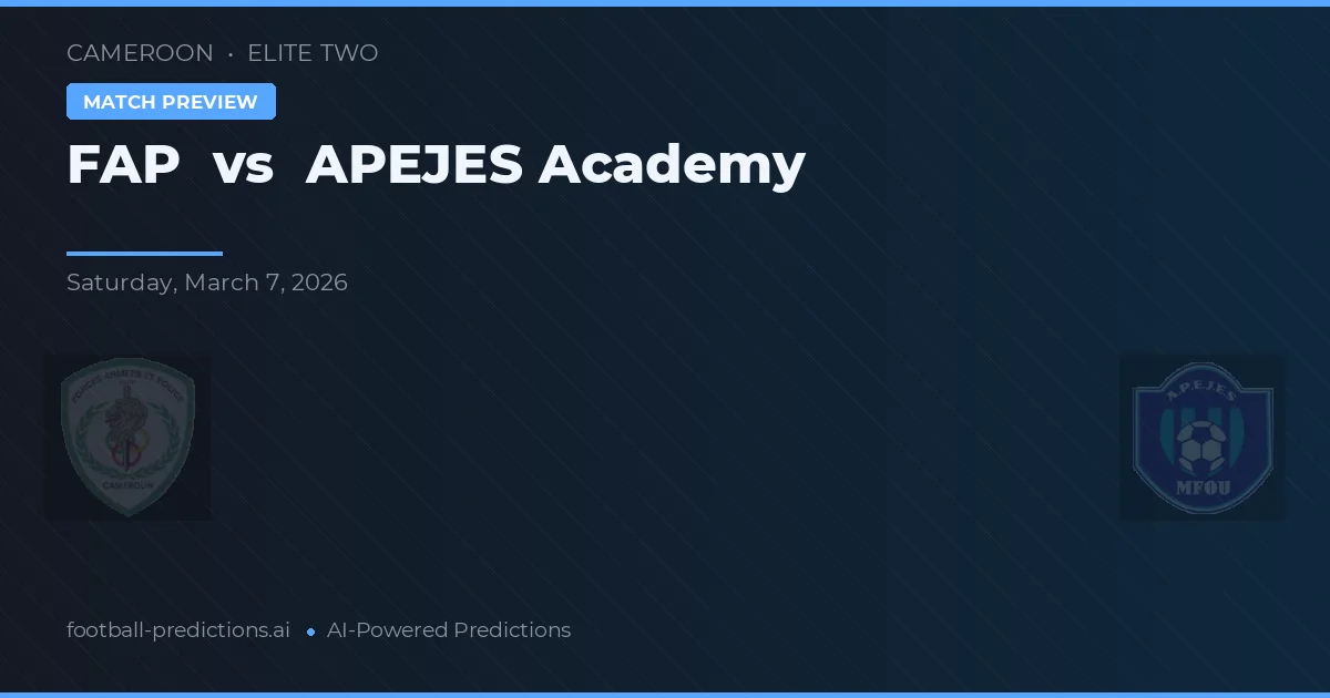FAP vs Académie d'APEJES — pronóstico y previa del partido