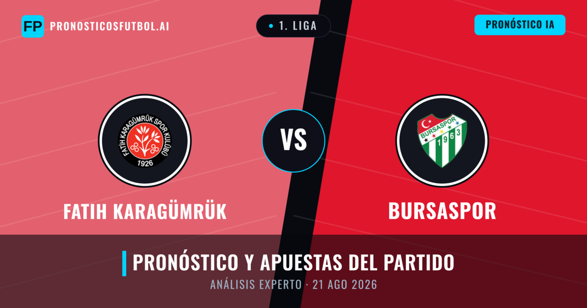 Fatih Karagümrük vs Bursaspor — pronóstico y previa del partido