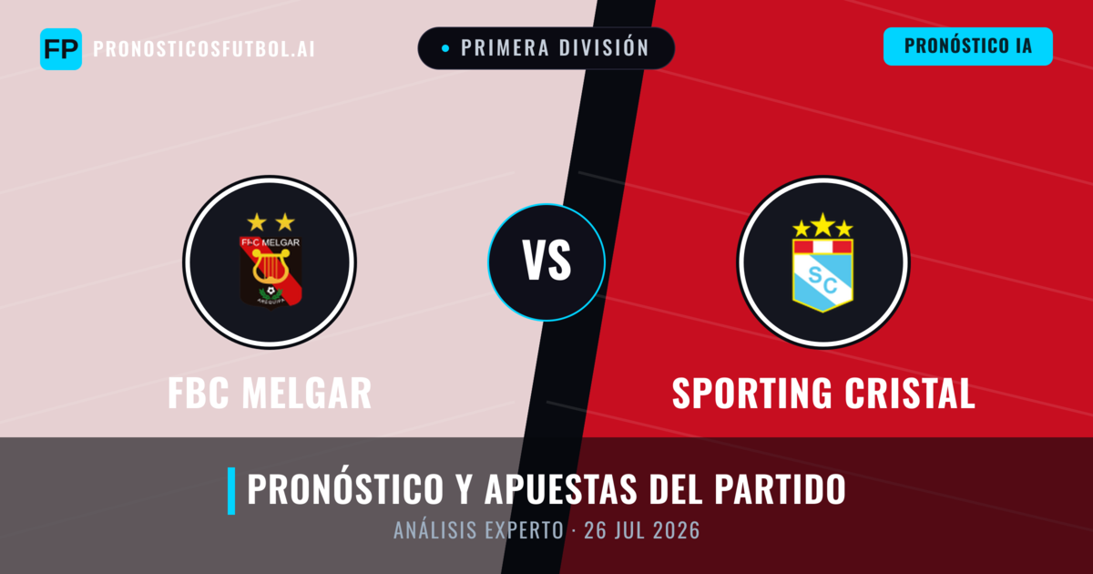 FBC Melgar vs Sporting Cristal — pronóstico y previa del partido