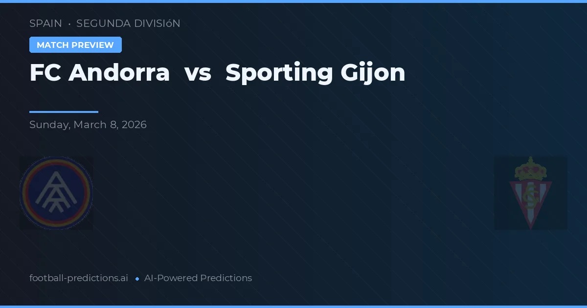 Fútbol Club Andorra vs Sporting Gijón — pronóstico y previa del partido