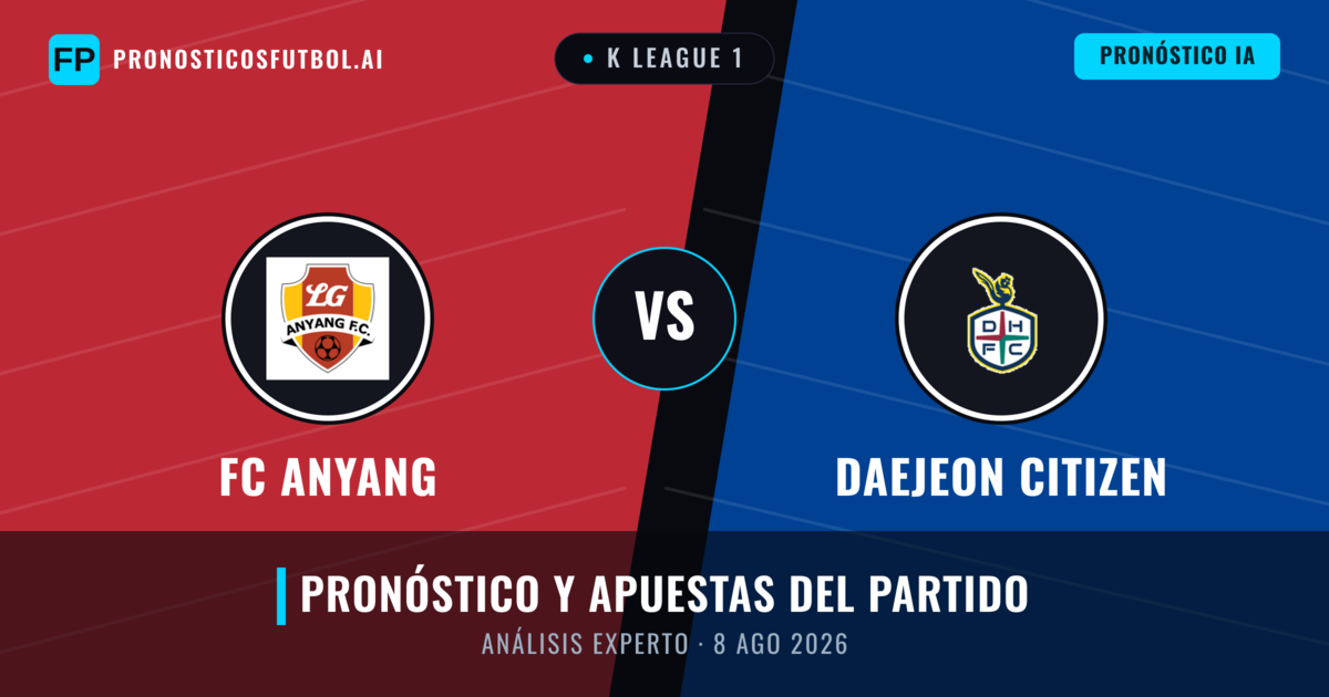 FC Anyang vs Daejeon Citizen — pronóstico y previa del partido
