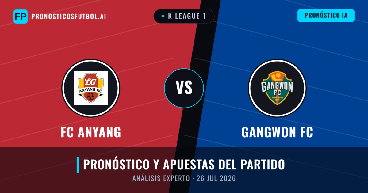 FC Anyang vs Gangwon FC — pronóstico y previa del partido