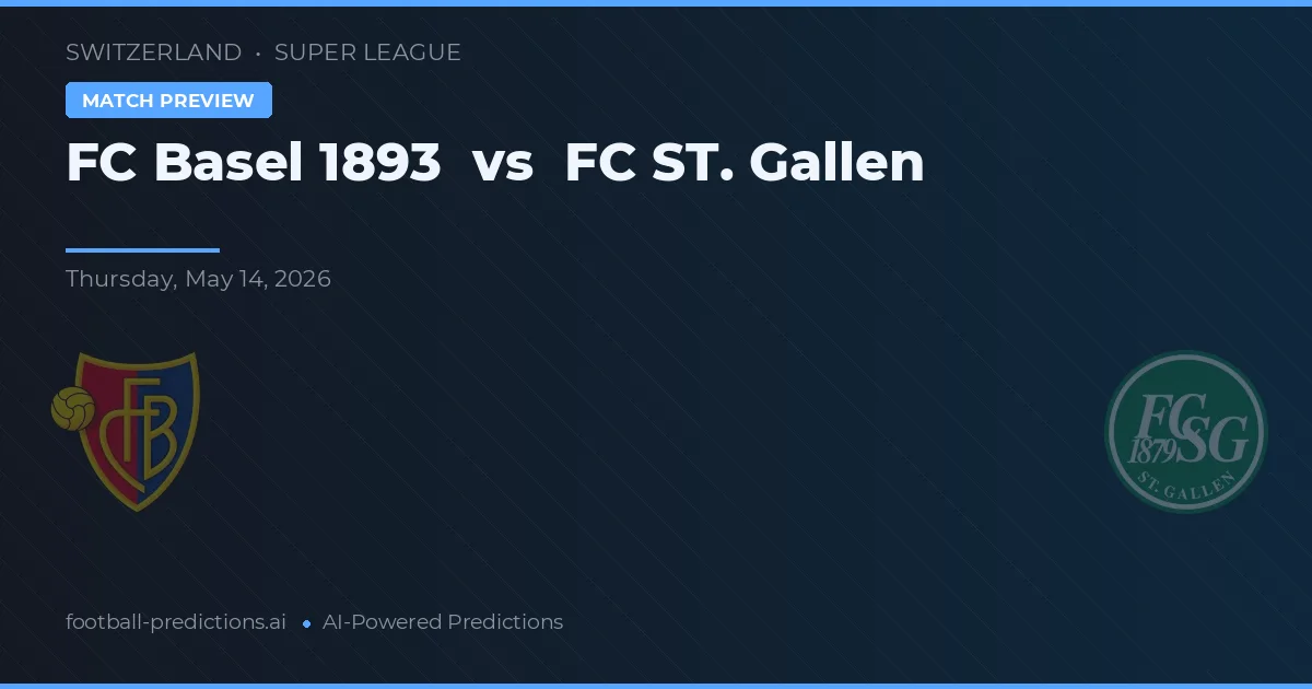 FC Basilea vs FC St. Gallen — pronóstico y previa del partido