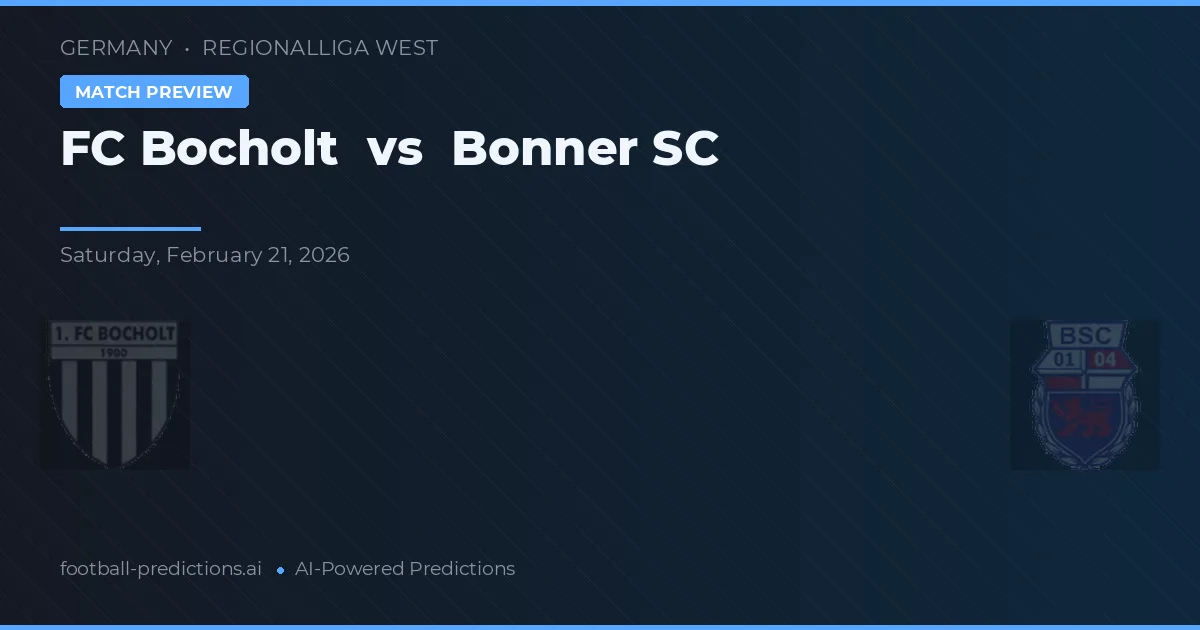 FC Bocholt vs Bonner SC — pronóstico y previa del partido